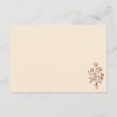 Terracotta Bouquet Boho Botanicals sla onze datum  Informatiekaartje (Achterkant)