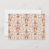 Terracotta Bow Floral Wedding RSVP Meal Choice (Dos)