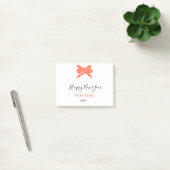 Terracotta bow happy new year name year boho retro post-it® notes (Kantoor)
