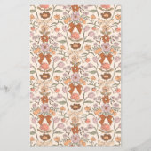 Terracotta Bows Flower Wedding Dinner Menu (Achterkant)