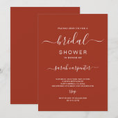 Terracotta Bridal Shower-uitnodiging Kaart (Voorkant / Achterkant)