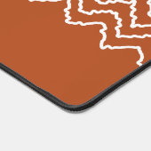 Terracotta Brown Squiggly Chevron Zigzag Pattern (Coin)