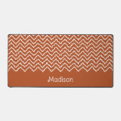 Terracotta Brown Squiggly Chevron Zigzag Pattern (Recto)