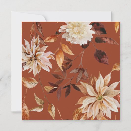 Terracotta Bruidsdouche Kaart (Achterkant)