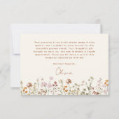 Terracotta Bruidsdouche met Wilde Bloemen Bedankkaart (Achterkant)