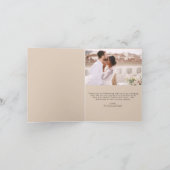 Terracotta bruiloft dank u foto minimalistisch bedankkaart (Binnen)