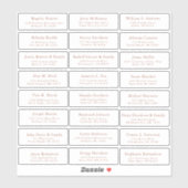 Terracotta bruiloft gast adresetiketten sticker (Vel)