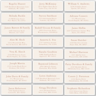 Terracotta bruiloft gast adresetiketten sticker