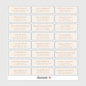 Terracotta bruiloft gast adresetiketten sticker (Vel)