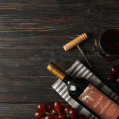 Terracotta bruiloft groen gepersonaliseerd wijn etiket