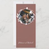 Terracotta Bruiloft Menu Kaart (Achterkant)