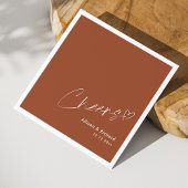 Terracotta bruiloft servetten | Minimalistisch gej