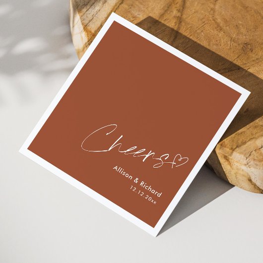 Terracotta bruiloft servetten | Minimalistisch gej