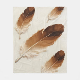 Terracotta Bruine Veer Zachte Esthetische Boho Fleece Deken