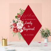 Terracotta Burgundy Blush Floral Wedding Welcome  (Mariage)