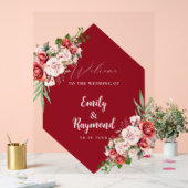 Terracotta Burgundy Blush Floral Wedding Welcome  (Mariage)