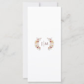 Terracotta Burgundy Floral Wedding Menu Cards (Dos)
