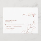 Terracotta Burnt Orange Botanique Non Menu RSVP (Devant)