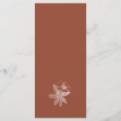 Terracotta Burnt Orange Floral Line Art Menu (Dos)