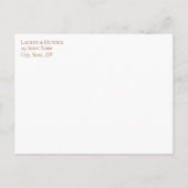 Terracotta Burnt Oranje Botanisch Geen menu RSVP (Achterkant)