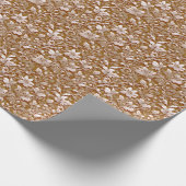 Terracotta Burnt Sinaasappel Modern botanisch Boho Cadeaupapier (Hoek)