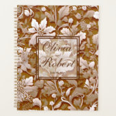 Terracotta Burnt Sinaasappel Modern botanisch Boho Planner (Voorkant)