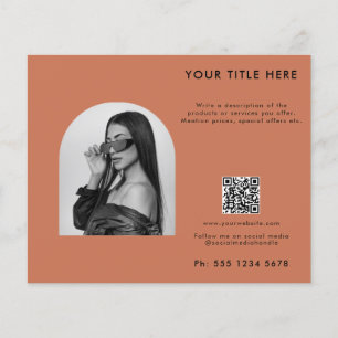 Terracotta Business Beauty Hair Nail Make-up Salon Flyer