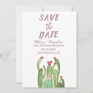 Terracotta Cactus Desert Arizona Rustic Wedding Kaart