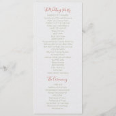 Terracotta & Cactus Mariage Fiesta Programme de ma (Dos)