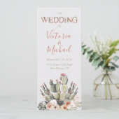 Terracotta & Cactus Mariage Fiesta Programme de ma (Debout devant)