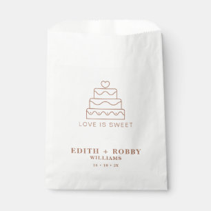 Terracotta Cake Pictogram Love is Sweet Favor Bag Bedankzakje