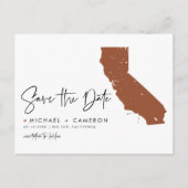 Terracotta California Kaart QR Code Opslaan van de (Voorkant)