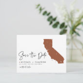 Terracotta California Kaart QR Code Opslaan van de (Staand voorkant)