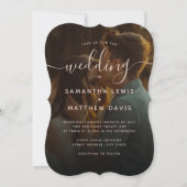 Terracotta Calligraphy Script Bohemian Wedding Kaart (Voorkant)