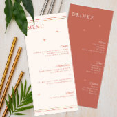 Terracotta Celestia Mariage Menu & Boissons Carte