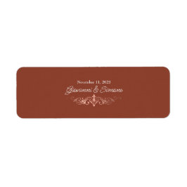 Terracotta Cigar Band Faux Roos Gold Labels