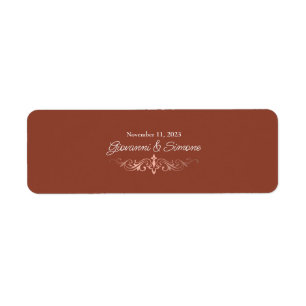 Terracotta Cigar Band Faux Roos Gold Labels