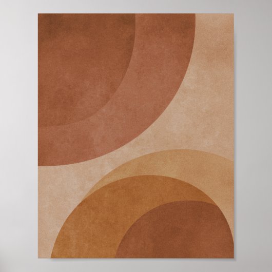 Terracotta Circles - Minimalist Geometric Poster (Voorkant)