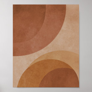 Terracotta Cirkels - Minimalistische Geometrisch Poster