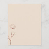 Terracotta Cotton Botanical Baby Show Budget Flyer (Achterkant)