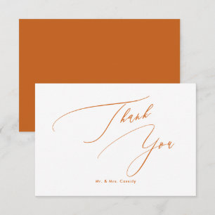 Terracotta couleurs DIY Luxe Script Merci