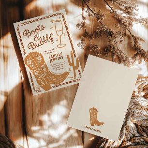 Terracotta Country Vrijgezellenfeest Brunch Kaart