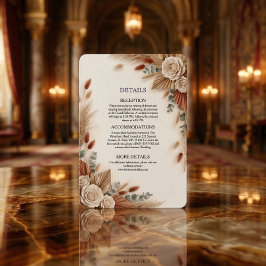 Terracotta Cream and Sage Minimalist Informatiekaartje