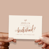 Terracotta Custom wordt u mijn bruidsmeisje Kaart
