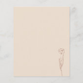 Terracotta Daisy Tiny Flower Budget Baby shower Flyer (Achterkant)