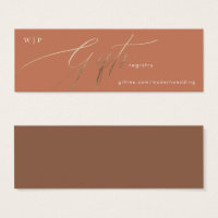 Terracotta Dusty Orange Elegant Boho Gold Cadeau R