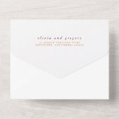 Terracotta Earthy Floral Pumpkins Fall Wedding All In One Uitnodiging (Achterkant)