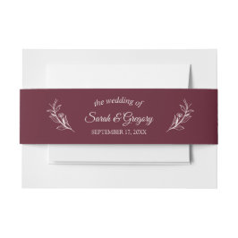 Terracotta Eenvoudige Boho Bloemen Bruiloft Uitnodigingen Wikkel