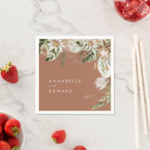 Terracotta eenvoudige botanische moderne elegante servet (Insitu)