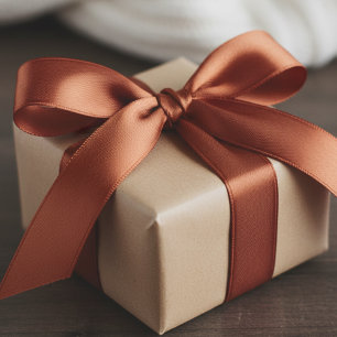 Terracotta Effen Kleur Eenvoudig Minimalistisch Lint